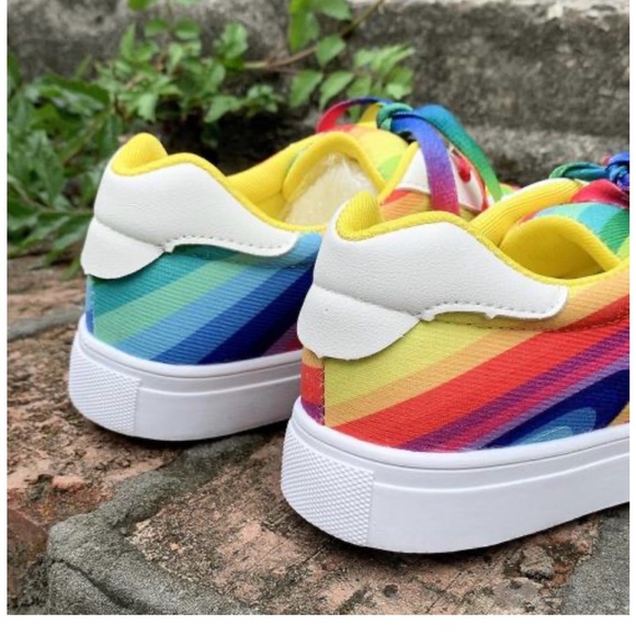 Vibrant Rainbow Women's Sneakers - Picture 2 of 6